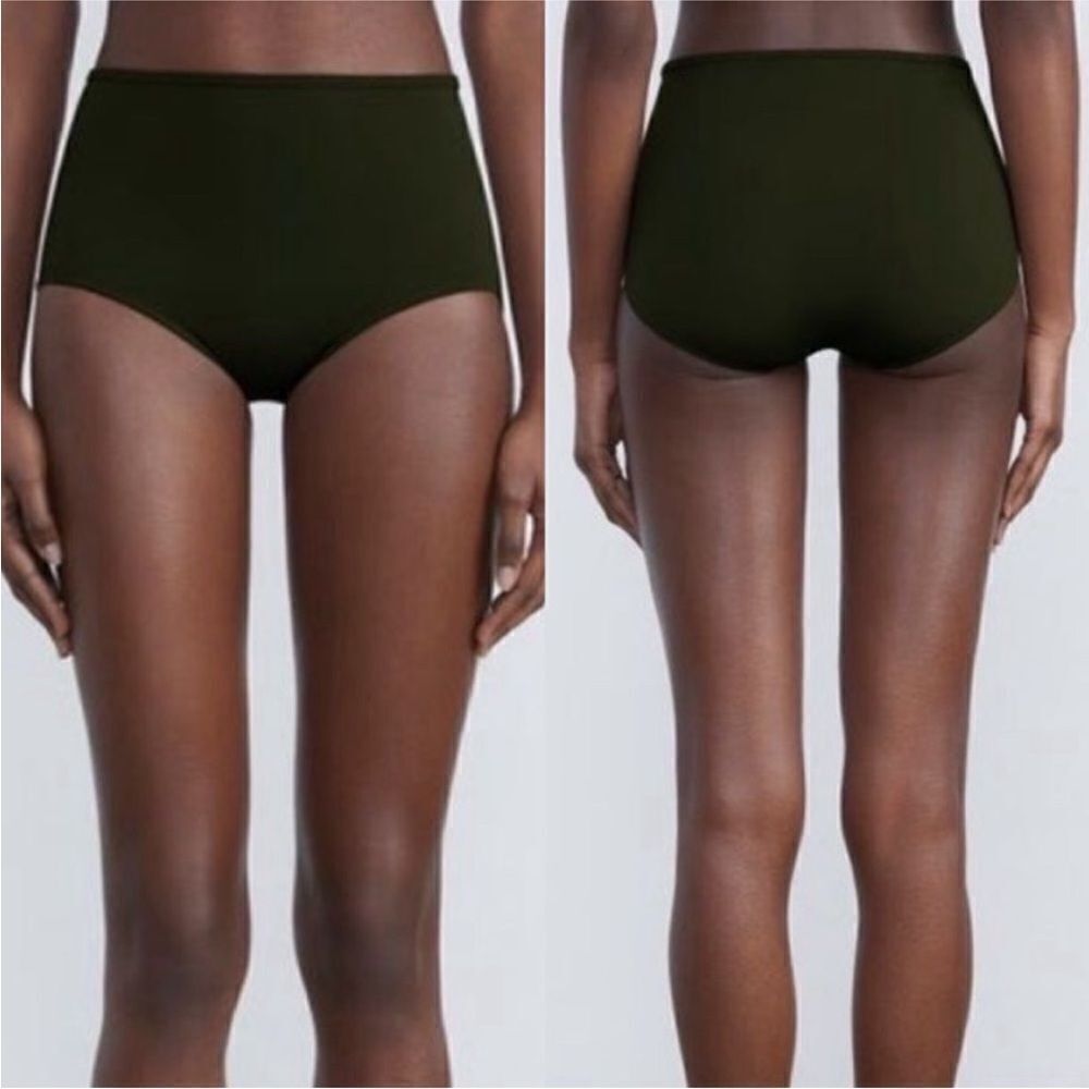 LAFAYETTE 148 NWT HIGH WAIST SWIM BOTTOM COLOR DEEP BASIL SIZE XS